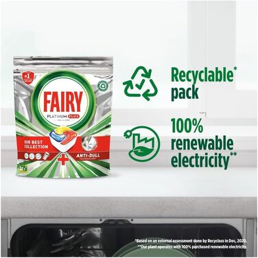 Таблетки для посудомийної машини Fairy Platinum+ Complete, без запаху, 40 шт