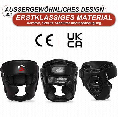 CE-Certified Boxing Headgear - Kickboxing, Muay Thai, Karate, Taekwondo Headguard (XL)