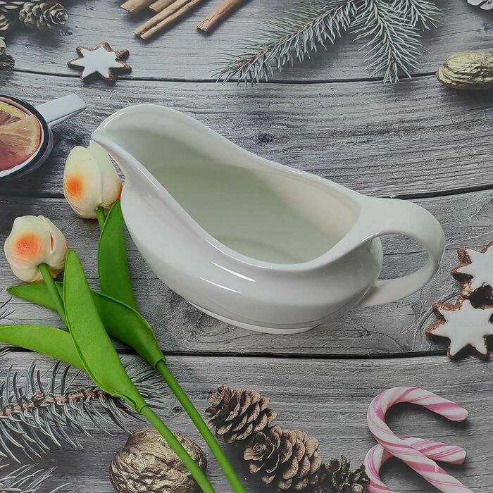 Large-capacity sauce dish, 530 ml, White – perfect for serving delicious sauces and condiments