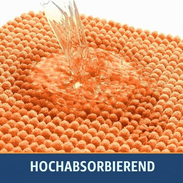 М'який килимок для ванної кімнати Homaxy з chenille, протиковзкий та гігроскопічний, 41×61 см, помаранчевий