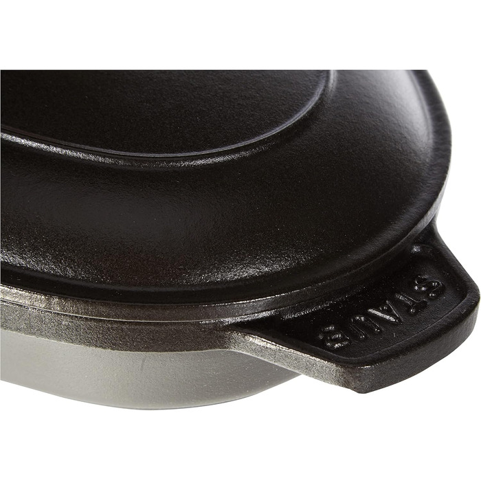 STAUB Овальна форма для запікання з кришкою, 23 см, 1 л, чавун, чорна, для всіх типів плит та духовки, індукція