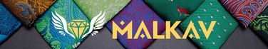 Широка багатоколірна краватка Malkav