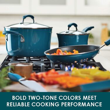 Набір посуду Rachael Ray Hell Antihaft, алюміній, Marineblau (морський блакитний)