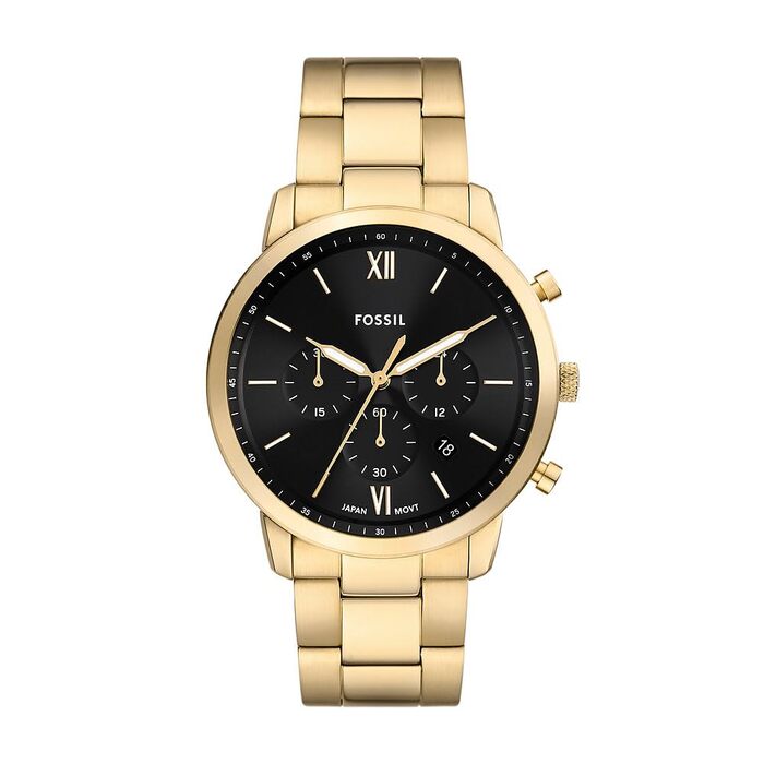 Годинник чоловічий Fossil Neutra Chronograph, кварцовий, з браслетом з нержавіючої сталі (Smokey Black)