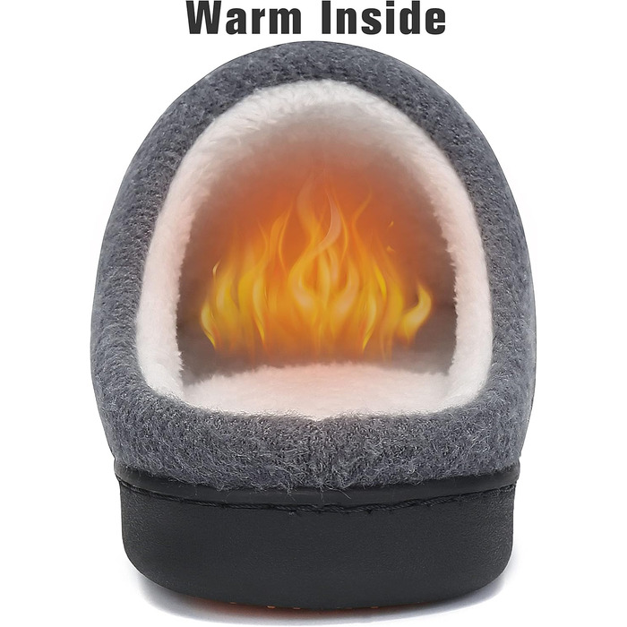 Тапочки жіночі зимові Mishansha Herren з піною пам'яті, антиковзкі, розмір 36-49 (темно-сірий, 37 EU)