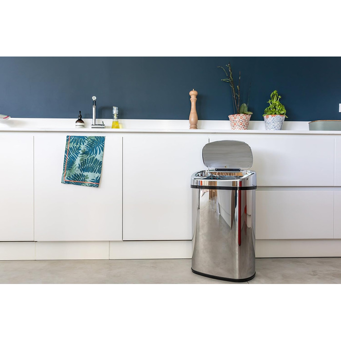 Відро для сміття кухонне автоматичне Kitchen Move Majestic 58 л, нержавіюча сталь, сріблястий