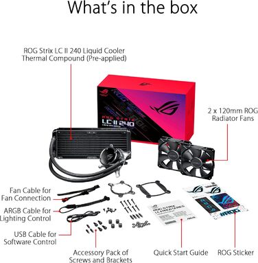 Система водяного охолодження ASUS ROG Strix LC II 240 - AIO з RGB вентиляторами