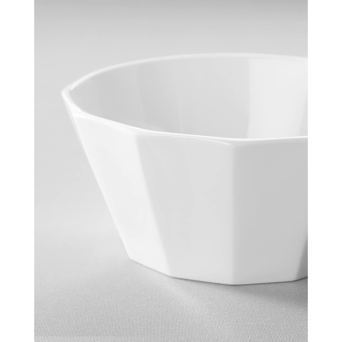 Набір мисок MALACASA Serie Regular (4 шт.) – 800 мл, 1020 мл, кераміка, для мюслі, супу, рамен (білий)