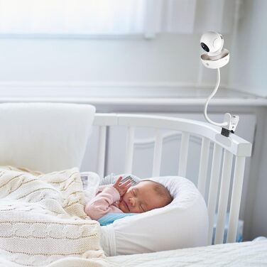 Універсальне кріплення для дитячого монітора HOLACA (сумісне з Arlo, GHB, HelloBaby, ieGeek, Momcozy, Motorola та ін.), 1/4' гвинт, монтаж без інструментів, білий, гнучке кріплення