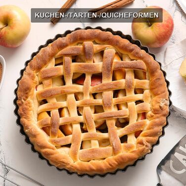 Форми для кексів/тартів Yamteck Tarteform 10см, 6 шт. Зі знімним дном, антипригарне покриття, з вуглецевої сталі. Для тартів, кексів, пирогів, десертів та сімейних обідів.