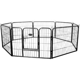 Zelsius: Вольєр для цуценят Rocky зі сталі, сірий | 80 x 60 см | Навчальний загін для собак, котів, кроликів