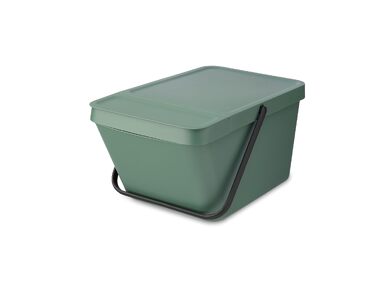 Сміттєвий кошик з кришкою Brabantia Sort & Go 16-20 л, для сортування відходів та тари, світло-зелений (Fir Green)