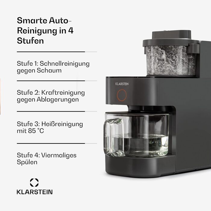 Klarstein Standmixer: Потужний міксер з 1250 Вт, 30 000 об/хв, сенсорний екран, чорний