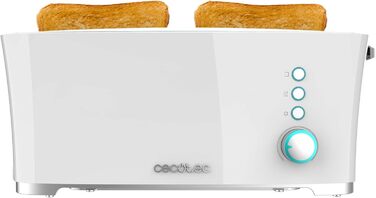Тостер Cecotec Toast&Taste Extra W: 1000W, 7 рівнів підсмажування, автоматичний викид, для товстих шматочків, білий