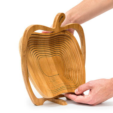 Relaxdays Collapsible Apple Basket made of Bamboo