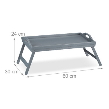 Relaxdays Grey Bed Table Set of 2