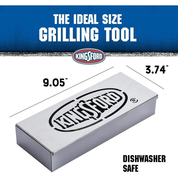 Kingsford Stainless Steel Smoker Box for Grill | Smoker Box for All Grills | Robust Grill Accessory | Easy Way to Turn Any Grill into a BBQ Smoker