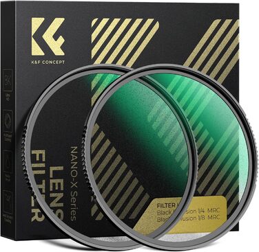 Фільтри K&F Concept Black Mist 82mm (1/4 & 1/8) для відео та портретної зйомки (Nano-Xcel)