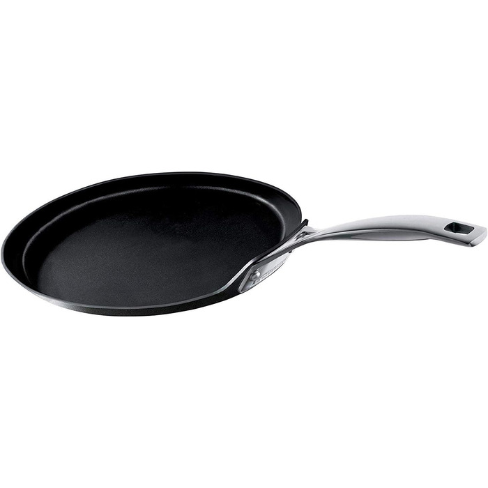 Млинцева пательня Le Creuset алюмінієва з антипригарним покриттям, 28 см, для всіх типів плит, включаючи індукцію, антрацит/срібло
