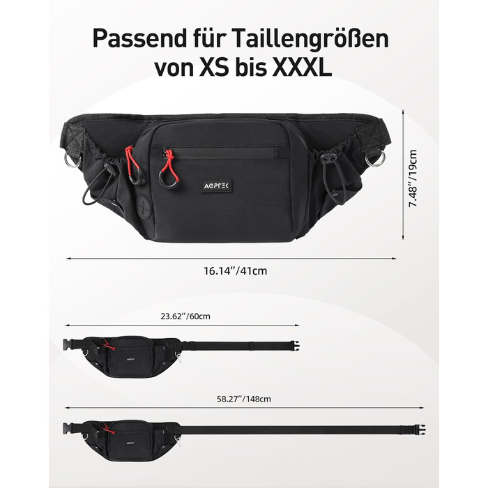 Сумка для ласощів та корму для собак AGPTEK, поясна сумка для прогулянок, подорожей та активного відпочинку