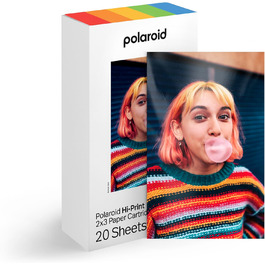 Polaroid Hi-Print 2-ге покоління: Bluetooth-принтер для фотографій 2x3 дюйми (білий) + плівковий пакет (20 шт.)