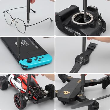 Набір прецизійних викруток 49 в 1: для ремонту ноутбуків, телефонів, ПК, MacBook, планшетів, комп'ютерів, PS5, PS4, електроніки, окулярів, годинників (чорний)