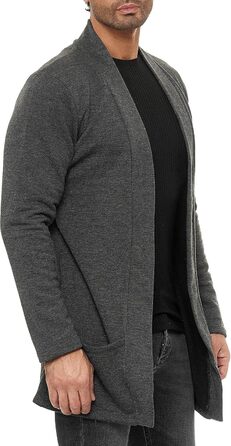 Кардиган чоловічий Redbridge, жакет, світшот, сако, довгий крій, XL, сірий