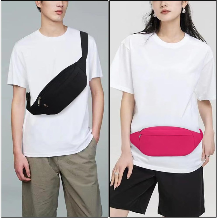 Сумка на пояс для жінок та чоловіків. Ідеальна для туризму, фітнесу, їзди на велосипеді, активного відпочинку та подорожей. Сумка-шоппер, гаманець, пакунок (D1-rose, червоний)