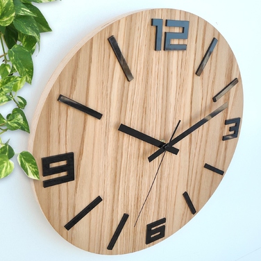 Настінний годинник ModernClock, чорний, 33 см