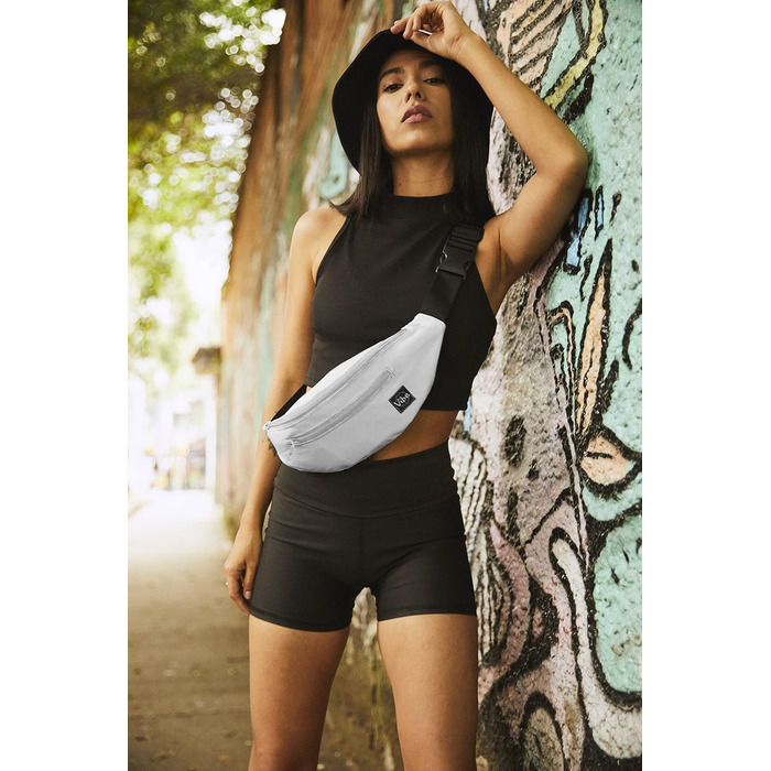 Поясна сумка Vibe Bauchtasche для жінок, чоловіків та дітей - фанна-пак, поясна сумка, кишеня для телефону на фестивалі, вечірці, рейві, спорті, на відкритому повітрі, фітнесі, велосипеді, бігу. Універсальний розмір (універсальний розмір, сірий)