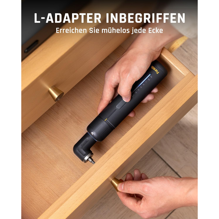 Fanttik S2 Pro: Акумуляторний шуруповерт 3.7V з набором біт, 7 рівнів крутного моменту, для меблів та ремонту