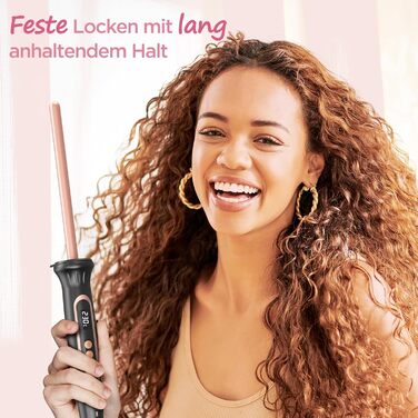 BESTOPE Lockenштаб 25 мм: мультитемпературний, для великих локонів, швидкий нагрів, прецизійне регулювання температури, з рукавичкою (рожеве золото)