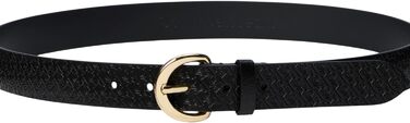 Ремінь Calvin Klein Classic Buckle Aop 30мм LV04K7019G, чорний (Чорний/CK Light Gold), 105 см