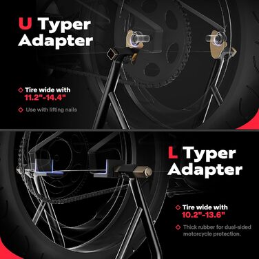 Мотоциклетна стійка для заднього колеса SPECSTAR, універсальна, сталева, вантажопідйомність до 200 кг, для обслуговування і ремонту