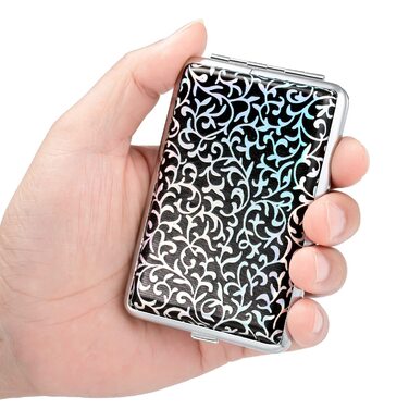 Чохол для сигарет з екошкіри, метал, червоний, для 12 сигарет, з гумкою, стильний, тонкий, для жінок/чоловіків