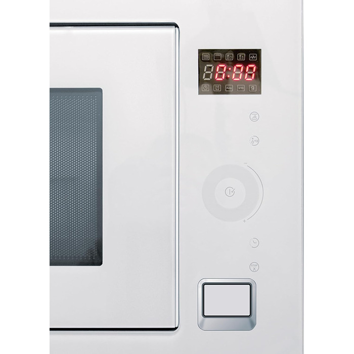 Вбудована мікрохвильова піч CATA MC 25 GTC WH Inox, 25л, 8 автоматичних меню, гриль 1000W, таймер, ширина 60 см