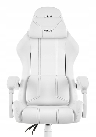 Ігрове крісло HELL'S CHAIR HC-1014 WHITE, біле, екошкіра