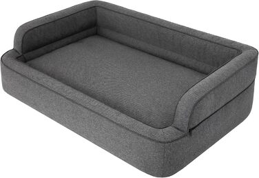 Крісло-ліжко для собак та котів, ліжко для тварин, XXL (117x79 см), графітовий колір, знімний чохол