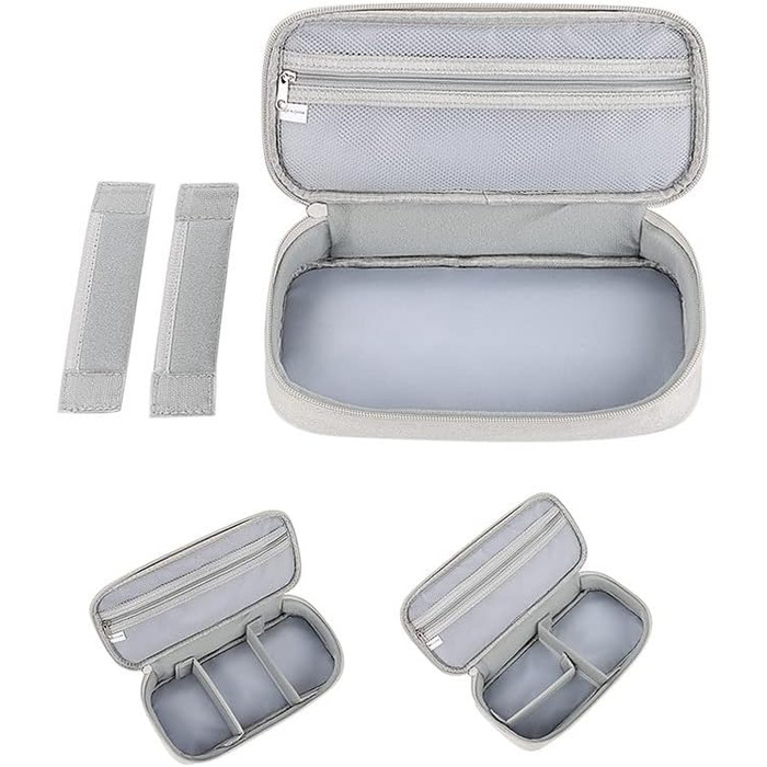 Органайзер для електроніки Arae Elektronik Organizer Tasche Kabel Tech Pouch - міцний чохол для зберігання кабелів та гаджетів з вологозахистом, легкий, для подорожей та повсякденного використання, чорний, великий (L)