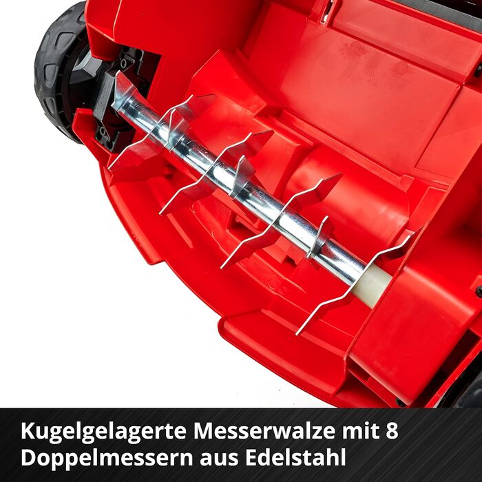 Einhell Battery-Powered Scarifier-Aerator GC-SC 36/31 Li-Solo Power X-Change (Lithium-Ion, 36 V, 31 cm working width, 3-in-1 combo, ball-bearing roller with 8 blades, without battery and charger)