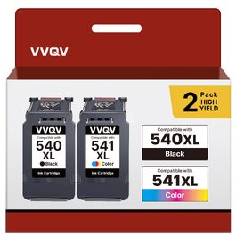 Комплект картриджів VVQV PG-540 Black та CL-541 Color XL для принтерів Canon PIXMA MG3600, MG3650, MG3650s, MX475, TS5100, TS5150, TS5151 (чорний, кольоровий)