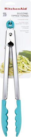 Кухонні щипці KitchenAid з силікону та нержавіючої сталі, 30,5 см, колір Aqua Sky, універсальний розмір