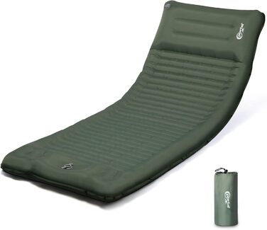 PORTAL Self-Inflating Camping Mat 10cm Thick Air Mattress Utraleicht with Foot Press Pump 18cm Thick Pillow Inflatable Mattress Outdoor Foldable Sleeping Mat 200*74cm for Camping Hiking Traveling