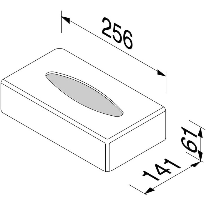 Geesa Kleenex Box, freestanding or for wall mounting, chrome-plated ABS, silver