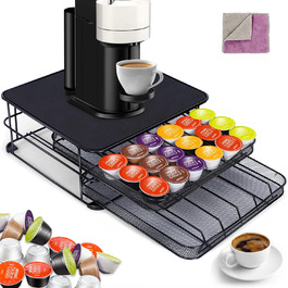 2-Tier Dolce Gusto Capsule Organizer - Holds 72 Capsules - Non-Slip Coffee Capsule Holder & Dispenser