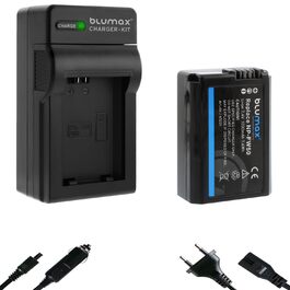 Акумулятор Blumax сумісний з Sony NP-FW50 1030mAh + Зарядний пристрій Slim Dual для Sony Alpha 7/7II/7R/7S II/6300/6500/NEX-7/NEX-F3/DSC RX10 IV/ZV-E10