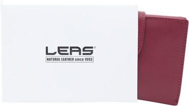 LEAS Women's and Men's Card Holders with Outer Flap in Portrait Format, Genuine Leather, Red Special Edition, Red, 12.5x9cm