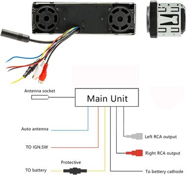 Автомобільна магнітола BOOMBOOST AV252 12В з Bluetooth, MP3, SD-карткою та вбудованими динаміками