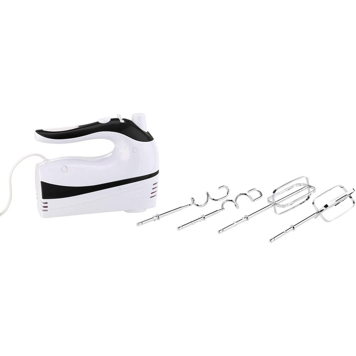 Ручний міксер Rosenstein & Söhne з 5 швидкостями та Turbo, 4 гачки, до 500 Вт (вінчик, міксер, кухонний помічник)