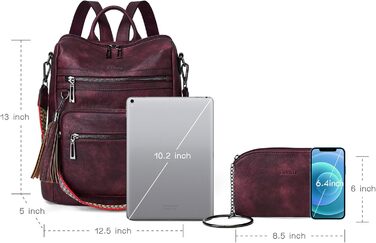 Шкіряний рюкзак-трансформер для жінок Shrrie: стильний рюкзак-сумка, Daypack, двоколірний каштано-коричневий